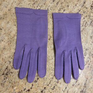 Vintage Womens Size S 6.5 Lilac Purple Formal 8" Wrist Gloves Cotton Stretch